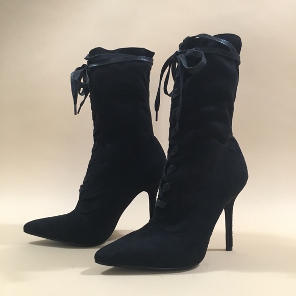 lace up sock booties